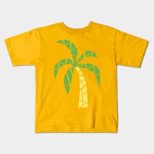 GREEN Yellow Palm Tree Kids T-Shirt